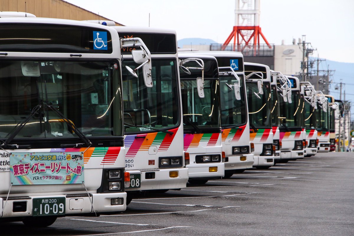 Tp31p 圧巻のバス並びを見ることができる長野バスターミナルの駐機場 Tp31p 圧巻のバス並びを見ることができる長野バスターミナルの駐機場