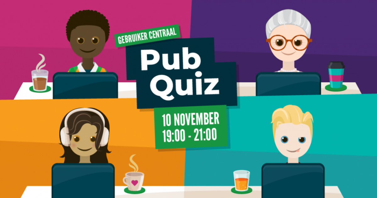 Wat doe jij dinsdagavond 10 november? Denk jij dat je alles weet over #inclusie, #DuidelijkeTaal, #begrijpelijkheid, #toegankelijkheid en #DesignThinking? Of wil je er juist meer over leren? Doe dan mee met de online pubquiz van <a href="/GebrCentraal/">Gebruiker Centraal</a>! gebruikercentraal.nl/agenda/gebruik…
