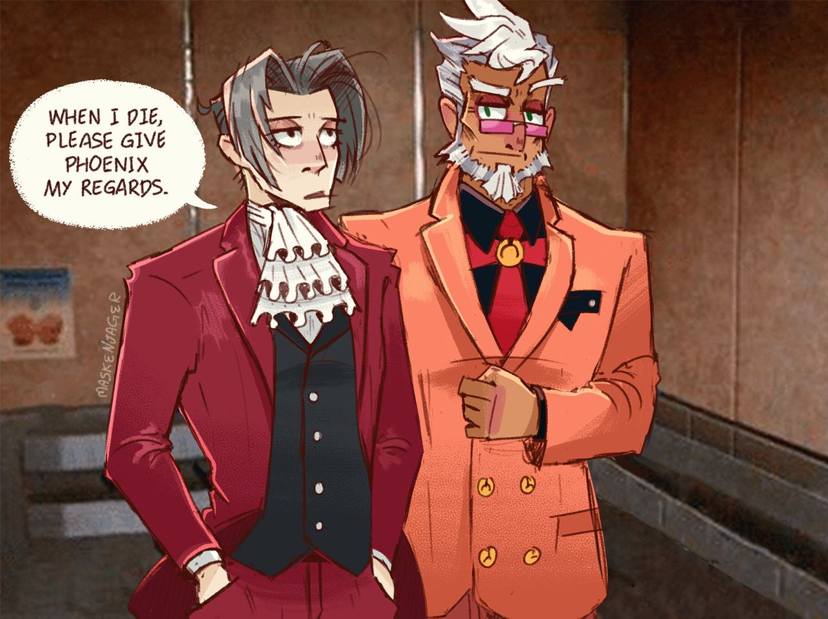 maskenjager's tweet photo. He's doing his best
#AceAttorney https://t.co/bZDa07tlr4