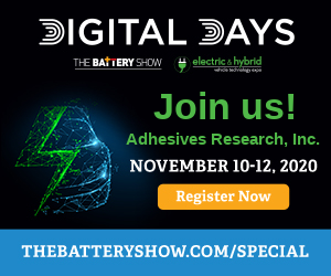 ARadhesives's tweet photo. Adhesives Research is exhibiting and presenting at “The Battery show” digital days https://t.co/xjgVhQLB5b