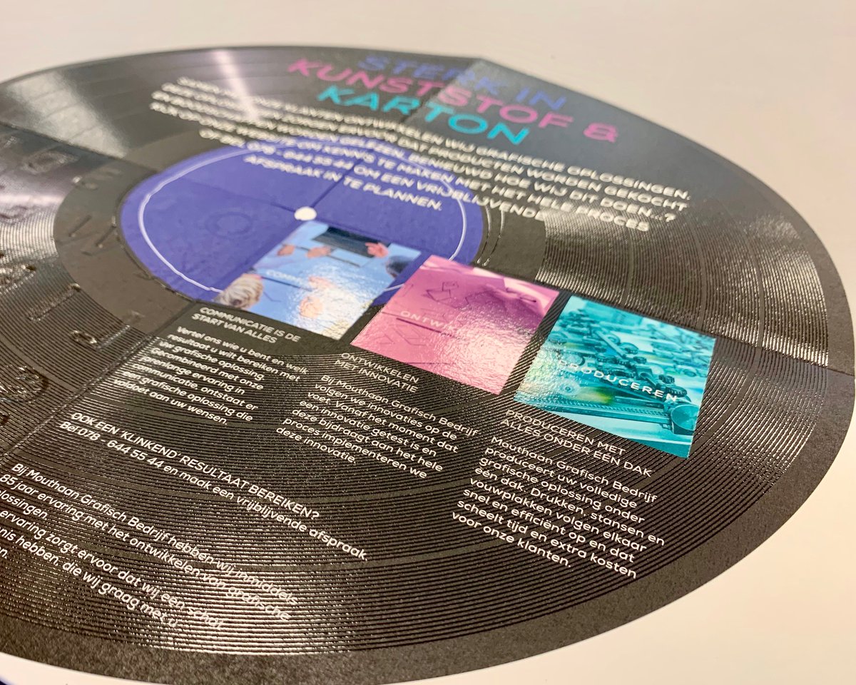 Mouthaan Grafisch Bedrijf maakte een wel heel bijzondere brochure, inclusief LP. Samen zochten we naar het ideale vouwkarton voor deze klus en kozen voor FibreForm Board uncoated van KAPAG. Een mooi staaltje samenwerking met een klinkend resultaat! #drukwerk #muziekinjeoren #IPP
