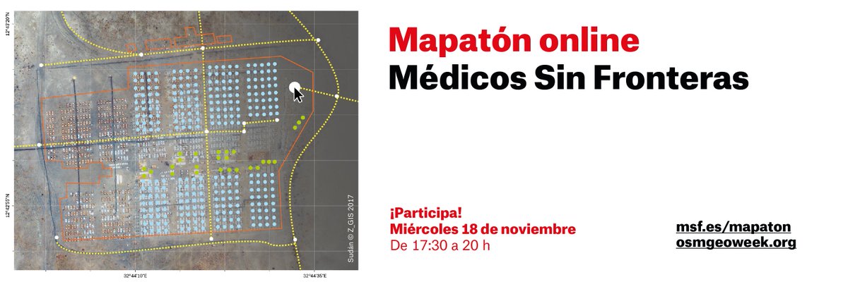 Muchas veces, algo tan sencillo como un #mapa es fundamental para salvar vidas. Apúntante al #MapatónOnlineMSF del 18 de noviembre 👉msf.es/mapaton

<a href="/MSF_Espana/">Médicos Sin Fronteras</a> <a href="/missingmaps/">Missing Maps</a> <a href="/InfoUMA/">Universidad de Málaga</a> <a href="/Geotec_UMA/">Catedra Recursos Geotecnológicos</a> <a href="/Cartometrics/">CARTOMETRICS</a> <a href="/AGRON_esp/">AGRON - Make sense of the data</a> <a href="/geoinquietossvq/">Geoinquietas Sevilla</a> <a href="/IECA_Andalucia/">IECA</a> <a href="/openstreetmapes/">OpenStreetMap España</a>