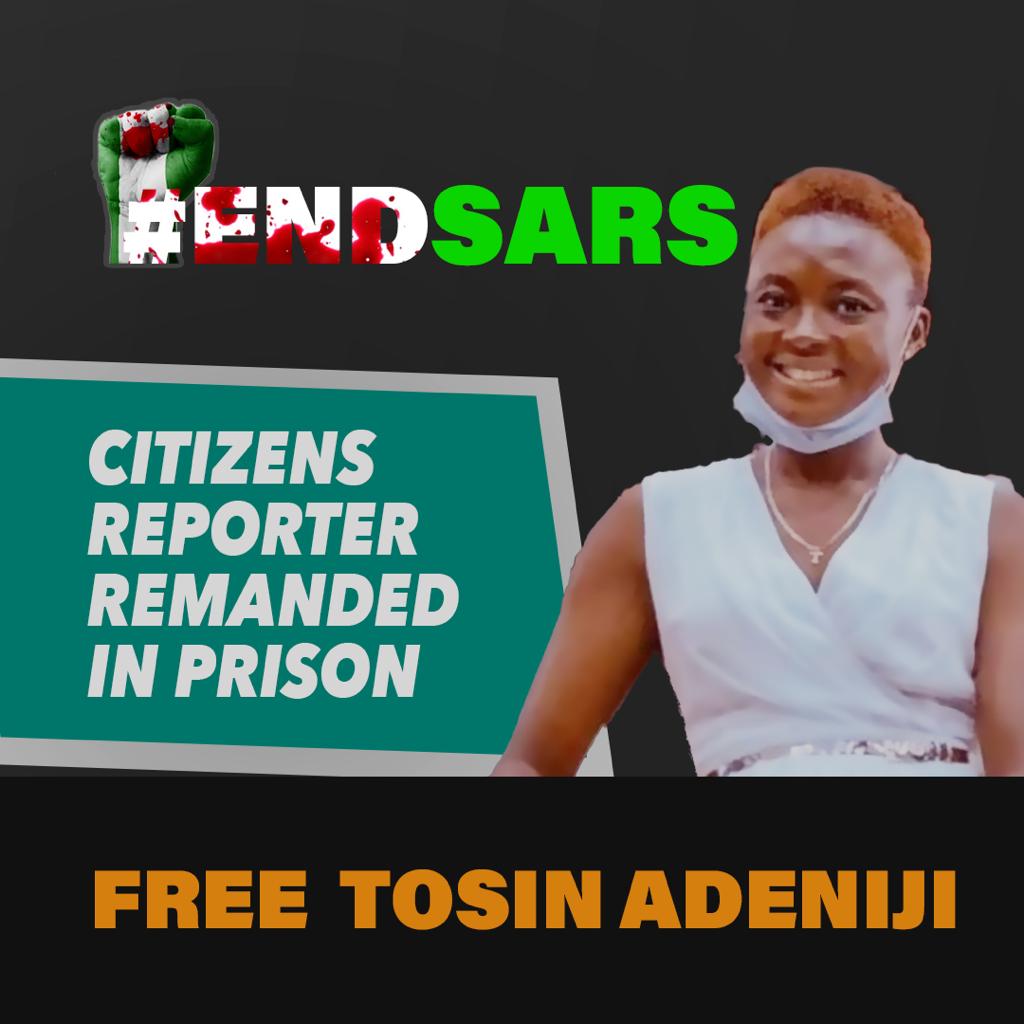IamGoldMfr's tweet photo. Is only offence to cover a protest @MBuhari you can see how wicked you are. @bbchausa @BBCWorld @cnnbrk Nigeria is under attack, our human rights are abused on daily basis #FreeTosin #FreeMissT #FreeEromz #IamEndSarsArrestme https://t.co/aXDuWCsstU