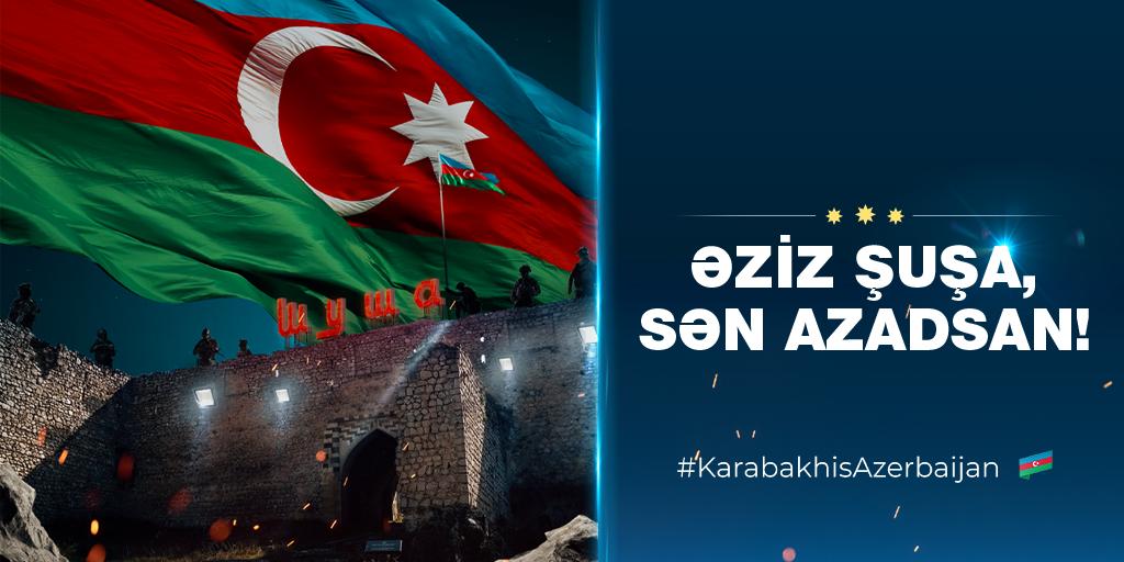 lyamhh's tweet photo. Xoş gəldin Şuşa! 🇦🇿🇦🇿
Şuşa Azərbaycandır, Qarabağ Azərbaycandır! #KarabakhisAzerbaijan https://t.co/eY9SSHIomr