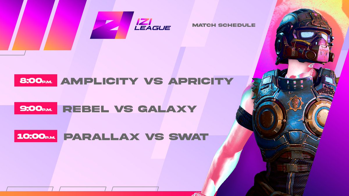IziLeague's tweet photo. HOY INICIA LA LIGA🔥
⭐️LOS ENFRENTAMIENTOS DEL DÍA LUNES 9 DE NOVIEMBRE⭐️
🔥 @AmplicityGG vs @AE__Esports
🔥 @RebelGG_ vs @m_stargaming
🔥 @Parallax_gg vs @TeamSWATSD https://t.co/THyfoq22Fj