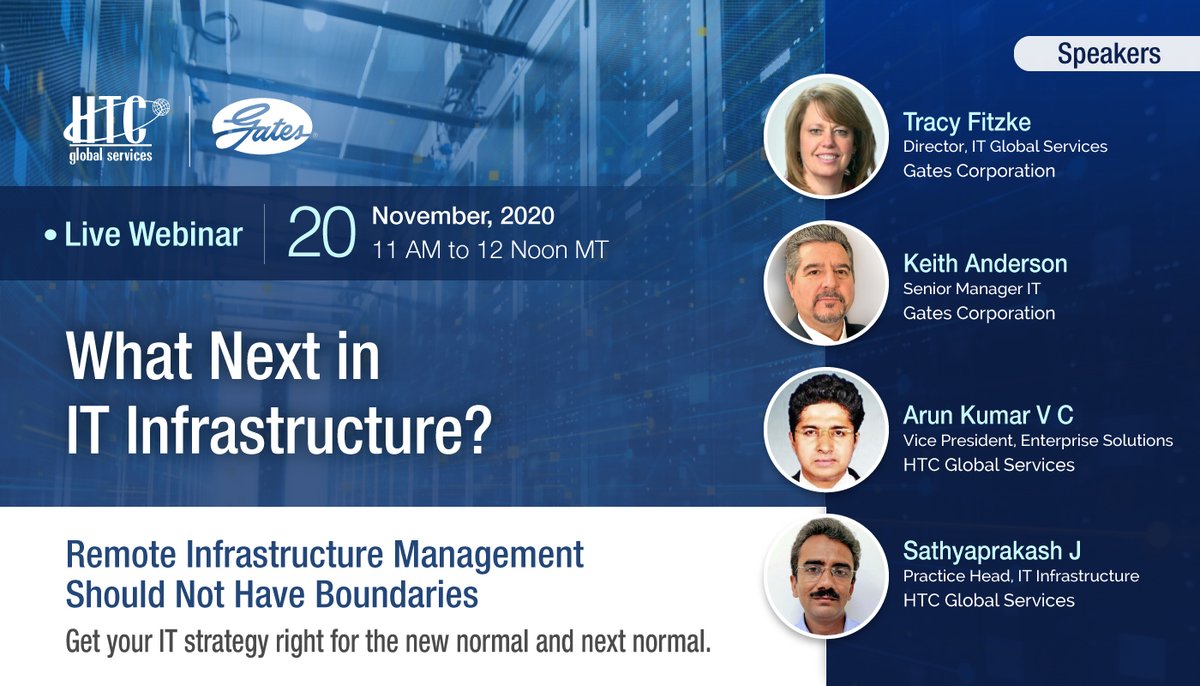 Join us in this webinar and know how a robust Remote Infrastructure Management solution helps you focus on your business goals and requirements without putting a strain on teams or IT budget. Register now. bit.ly/368XrUt