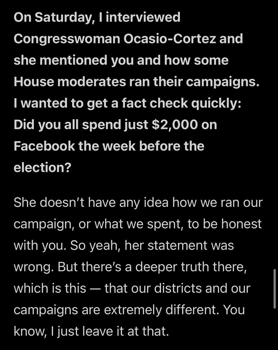 notcapnamerica's tweet photo. Rep. Conor Lamb on Alexandria Ocasio-Cortez:

“I respect her and how hard she works.  And what she did in an extremely low turnout Democratic primary” 

💀😫☠️⚰️ https://t.co/3uAM0rWLU6