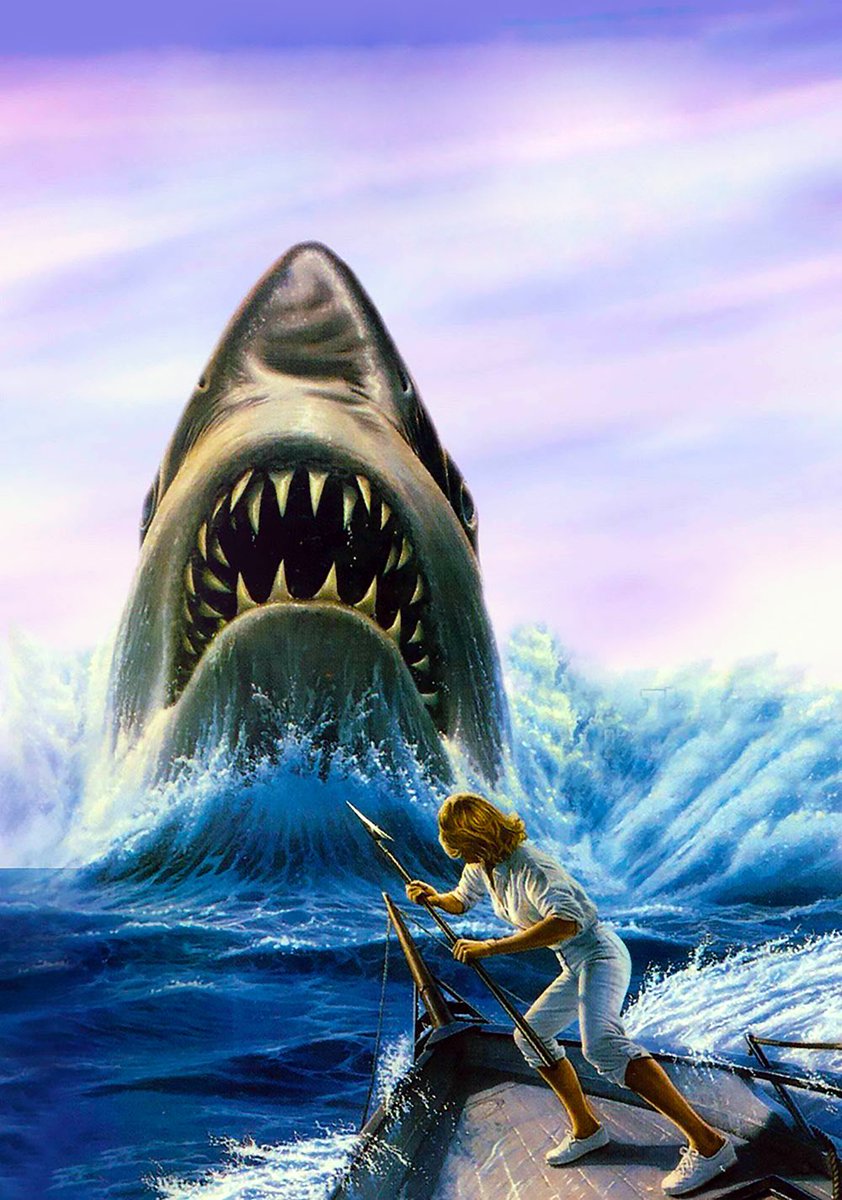 magictoasterfi1's tweet photo. All the #Jaws poster artwork in one tweet (these make great phone wallpapers) https://t.co/YZf3J9Z5ty