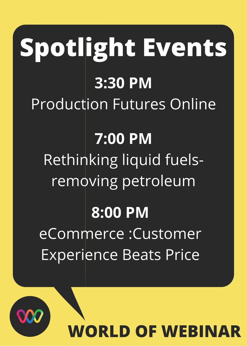 worldofwebinar_'s tweet photo. #Spotlight #events for #today are here.
#Register for more #events .
#LINK in bio.
.
.
#MondayMotivation #mondaythoughts #MondayMorning #MondayVibes #events #ecommerce #production #Online #nike #worldofwebinar #webinar #canva https://t.co/qggo4Kqo3H