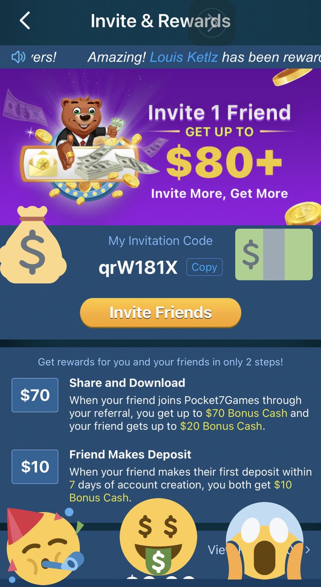 Pocket 7 Codes