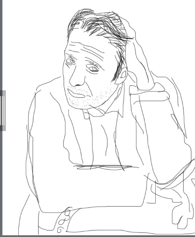 AchillesLament's tweet photo. So I’m trying to learn to draw. I was told tracing pictures with layers can help. I did. And... welp 😂😂😂😂😂 #badhannibalart #sorryMads https://t.co/7xTg5Edr9o