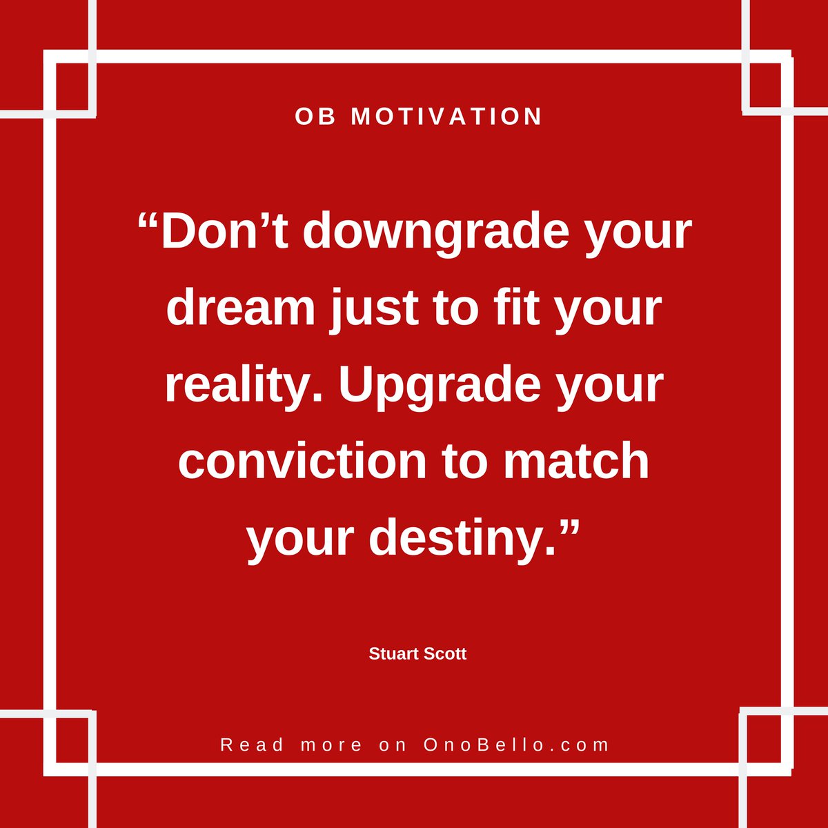 OnoBello's tweet photo. OB Motivation: Set big dreams and work your hardest to make things happen, it will surely be tough the bigger the dream the more you suffer, but to make it happen is your destiny!
#OnoBello #OBMotivation #MondayMotivation #MondayMorning #MondayThoughts https://t.co/iYIx6g71xn