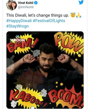 rishibagree's tweet photo. Kohli in Diwali                Kohli in Eid https://t.co/jy4WcvhMQd