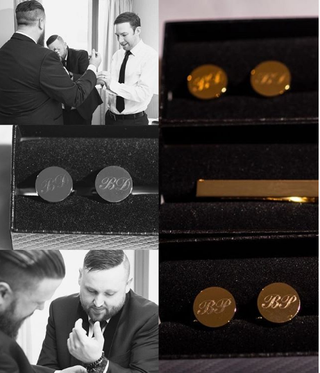 Tiesncuffs's tweet photo. Thank you to Jesse for sending over these lovely photos of the cufflinks on their wedding day. Congratulations! ❤���
. . .
Photos by Peter Travis Photography
#weddingcufflinks #initialcufflinks #personalisedcufflinks #cufflinkswedding https://t.co/V8nPE88mVA https://t.co/zoxNRakqJ5