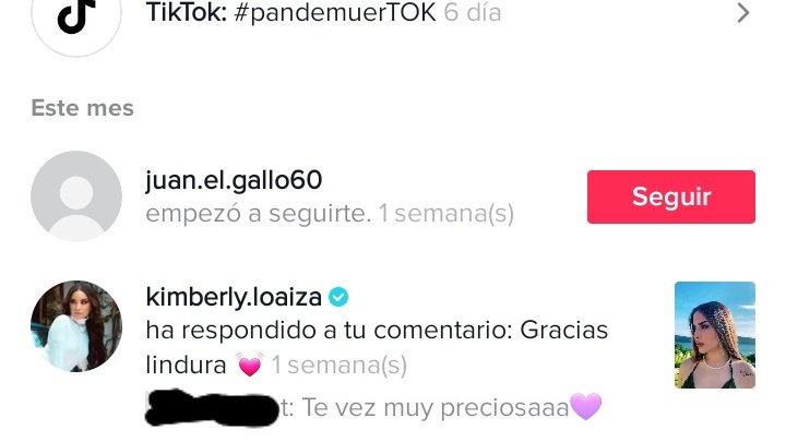 itsmarianjsa's tweet photo. ESTOYY MURIENDOO APENAS ME DI CUENTA QUE @KimberlyLoaiza_ ME RESPONDIO EN TIKTOK NO MIDEN MI FELICIDAAADD💜🤍 GRACIAS DIOSITOO!!! https://t.co/Ggg9xQ8LsA
