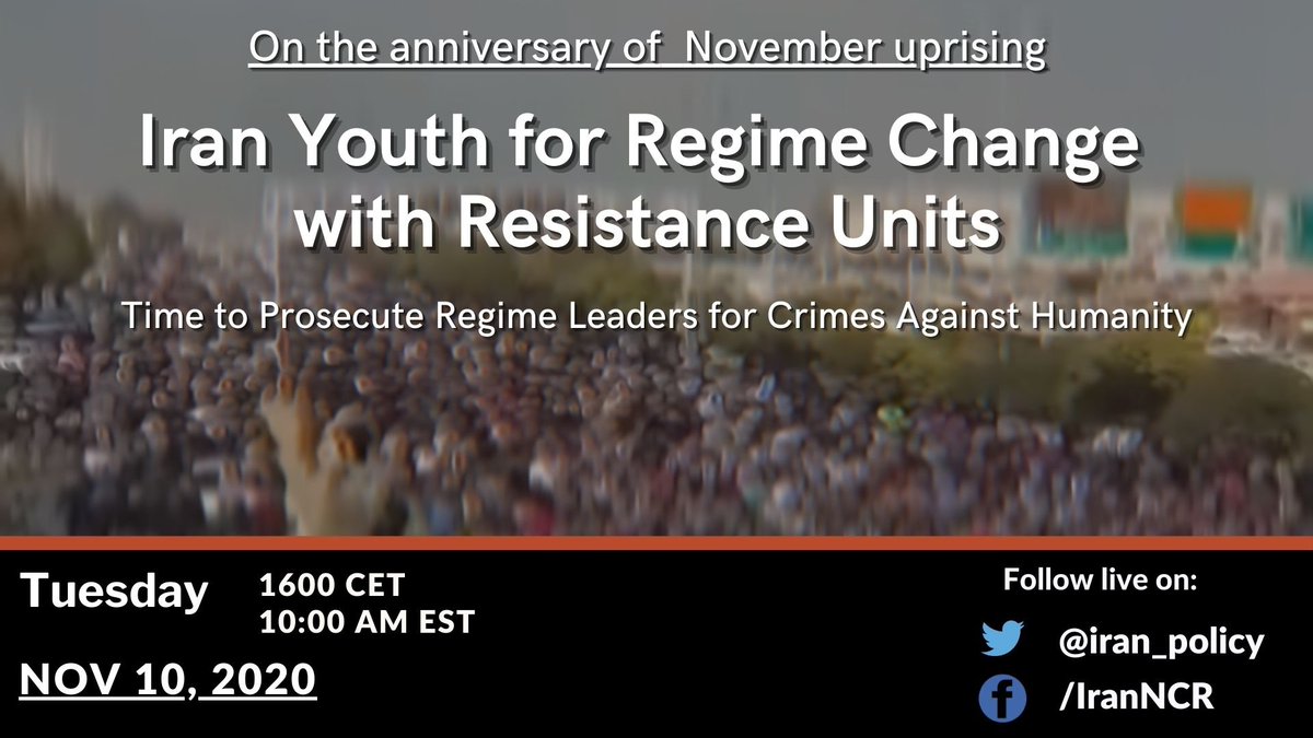 Tomorrow-Online Conference
#Iran youth 4RegimeChange
Time to Prosecute Regime Leaders 4 Crimes against Humanity
#WeStand4FreeIran 
@cchazmo222 @4rd4x4truck @elissamg1 @barrygartman
@Trudyburton10 @ellahoward271 @usa_first2016 @Donadeedooda @MassKURoyal @justRon13  @stayyoungaft50