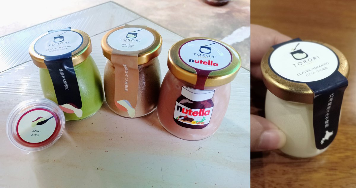DEVILmechanical's tweet photo. Review ทั้ง 4 รสของ #Tororipudding 
#YipoonBento #JanChan https://t.co/o2fBxkgNWA