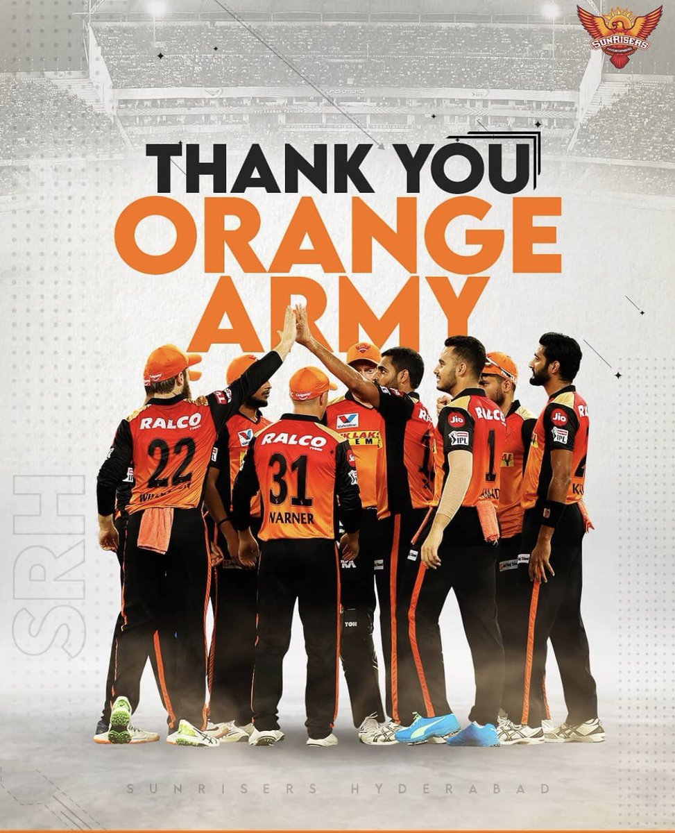 shreevats1's tweet photo. Not the desired result last night but we fought hard . Extremely grateful and proud to be a part of this unit,taking away some great memories to cherish . Thank you #orangearmy @SunRisers https://t.co/ufEJLtH1RB