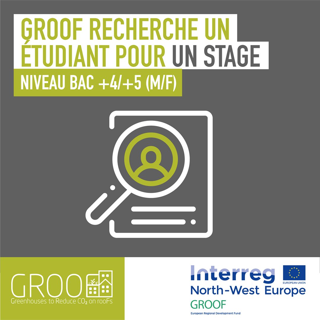 📣 OFFRE DE STAGE 📣 #AgricultureUrbaine
<a href="/GROOF_project/">GROOF project</a> recherche un #stagiaire - période de 4 à 6 mois, temps plein. Ce stage est rémunéré &amp; peut s’inscrire dans le contexte d’un TFE. Lieu de stage: #Bettembourg, GD Luxembourg
👉+ d'infos : ow.ly/jVTt30rj8NW