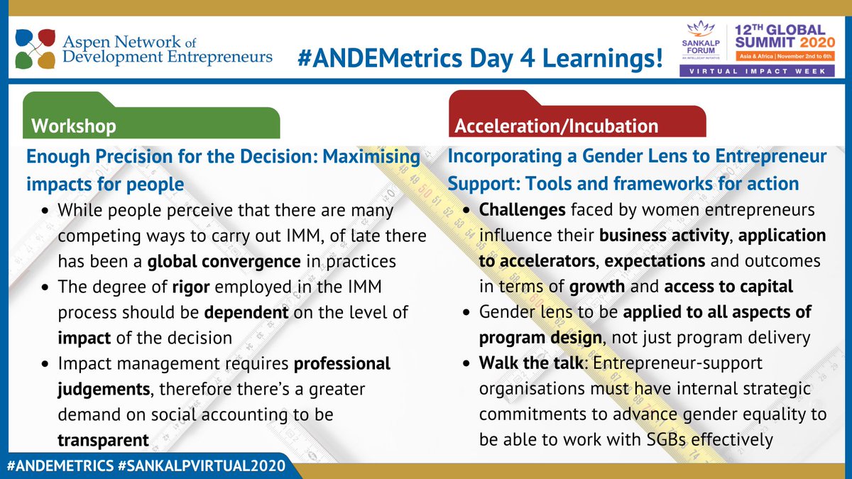 ANDEsouthasia's tweet photo. We closed out #ANDEMetrics at @SankalpForum #SankalpVirtual2020 with a stellar day 4! Thank you to our speakers from @SocialValueInt, @ygap_official and @impacthub for the actionable insights. We definitely learnt a lot and look forward to documenting & sharing our takeaways. https://t.co/HIQIN0wHwB