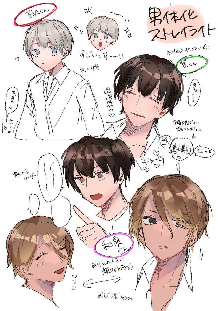 男体化ストレイライト落書き 