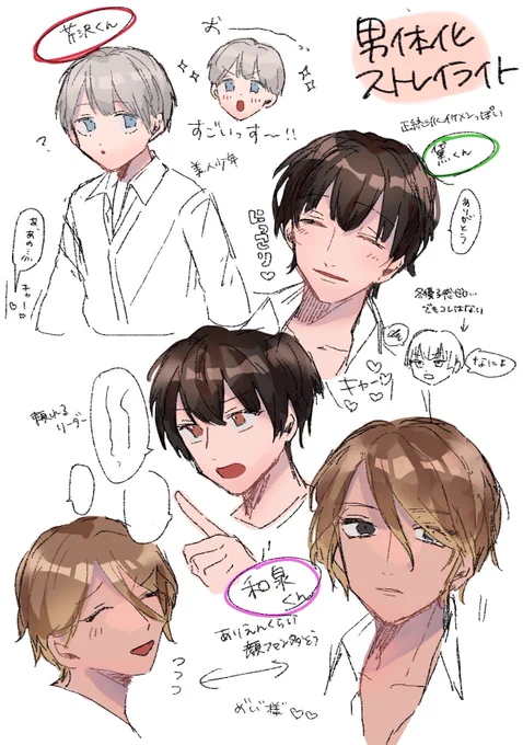 男体化ストレイライト落書き 