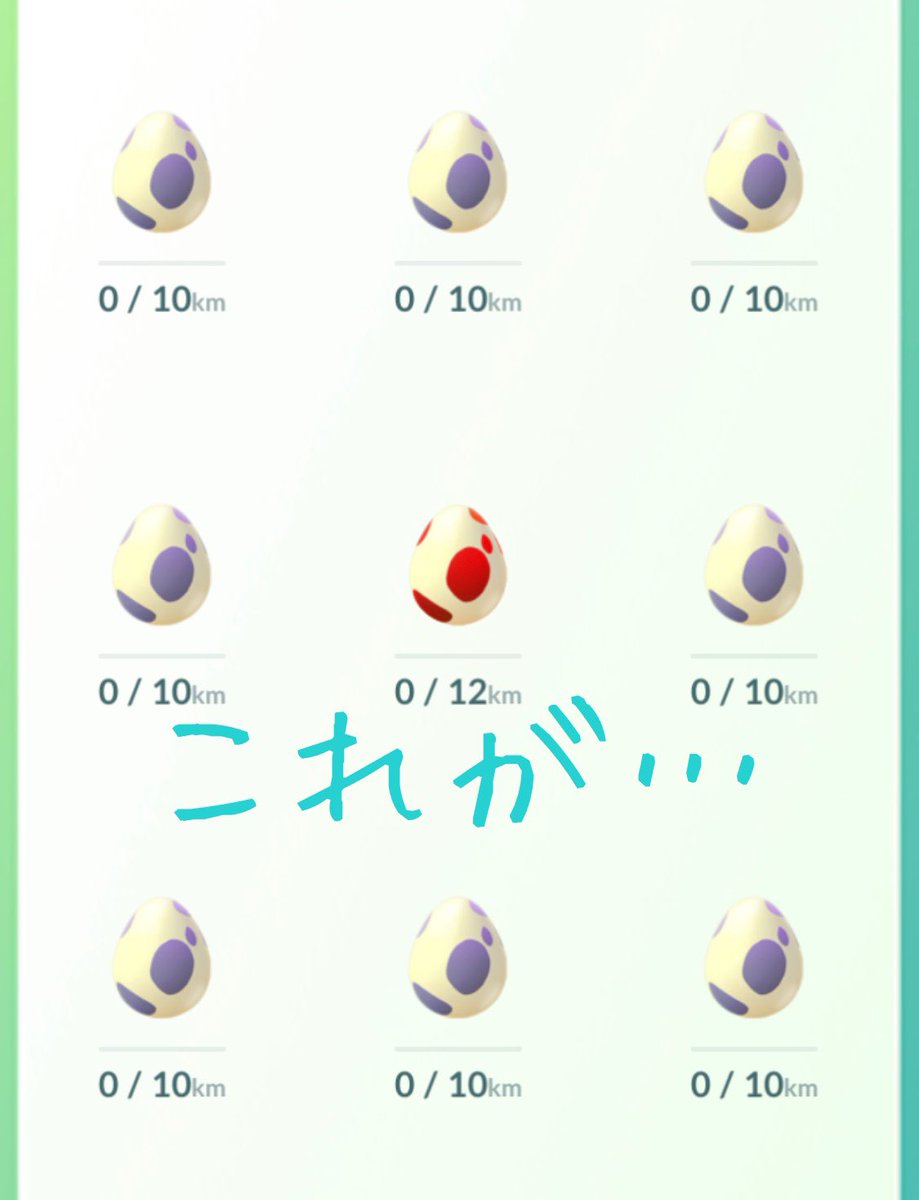 ｎ E 仔 10kmタマゴ 12kmタマゴ 9連の結果でーす O ヤブクロンじゃなかった ポケモンgo