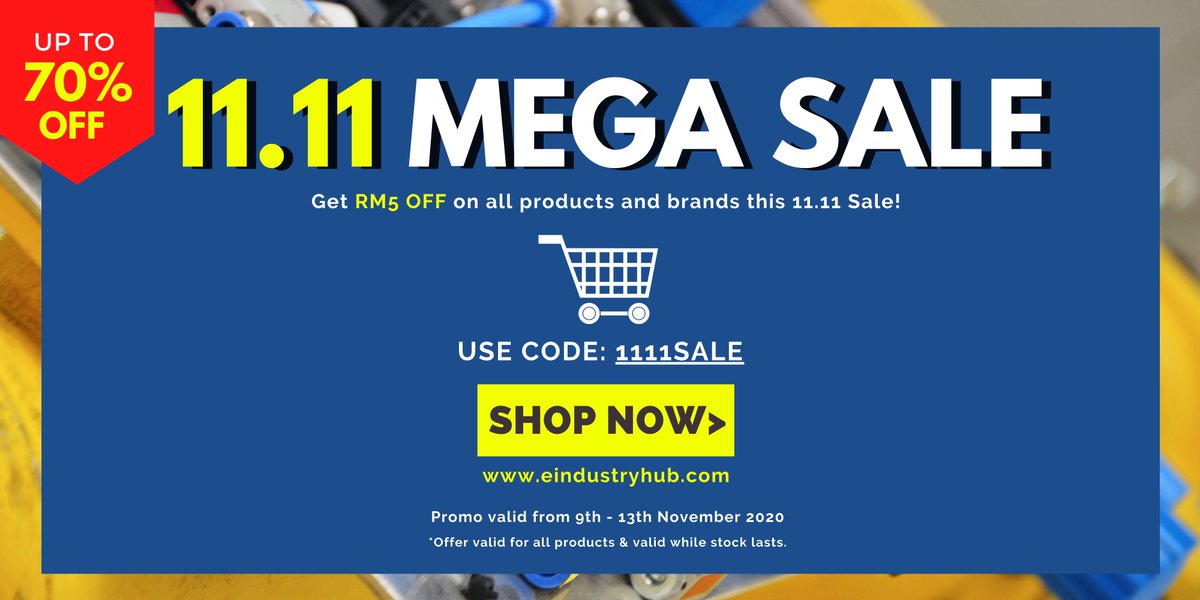 Check out our Mega 11.11 Deals this month to enjoy great savings on all your favorite products and brands! 

With brands like SWISH, JISAN, SMC on sale, there's never been a better time to shop this 11.11.

Use code: 1111SALE at eindustryhub.com

#1111Sale