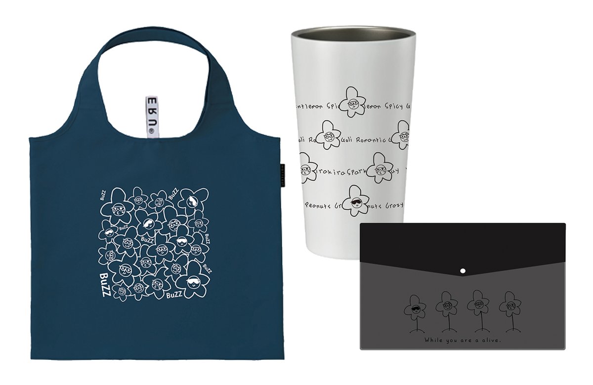 buzz_zz_zz's tweet photo. 🛒MAIL ORDER🛒
BuZZ NEW GOODS(エコバッグ/タンブラー/マスクケース)の通信販売が本日よりスタート!
今回もメンバー考案デザインです。
この機会に是非お買い求めください!
🛒詳細&ご購入はこちら
https://t.co/ekQk87hjVU
#3u22 https://t.co/GT0mImQK8T
