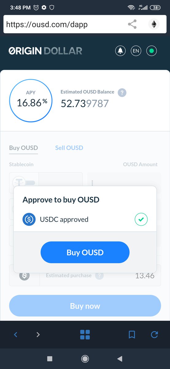 The process is completed by confirming the transaction on the network, two clicks and we are done!