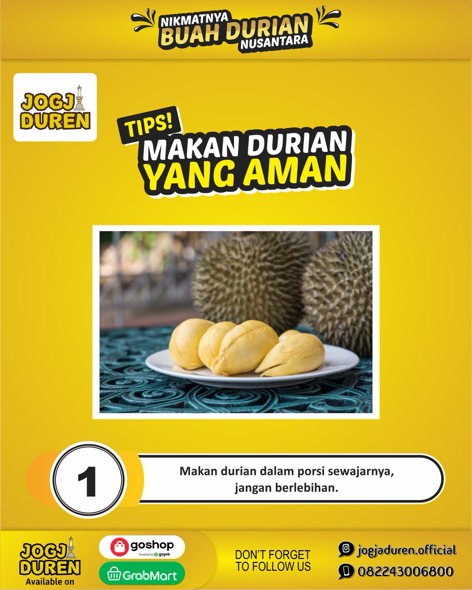 jogja_duren's tweet photo. TIPS MAKAN BUAH DURIAN YANG AMAN!!
Berikut TIPS makan buah durian yang aman untuk menghindari efek Mblenger atau kekenyangan setelah mengonsumsinya.π
YUK CEK LANGSUNG DI GAMBAR!! π
FOLLOW:
IG @jogjaduren.official
Twitter @jogja_duren
#infodurian #tipsdurian #jogjaduren https://t.co/5Po6hzeBdK