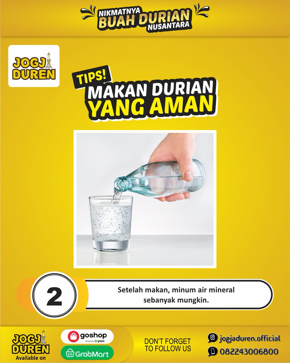 jogja_duren's tweet photo. TIPS MAKAN BUAH DURIAN YANG AMAN!!
Berikut TIPS makan buah durian yang aman untuk menghindari efek Mblenger atau kekenyangan setelah mengonsumsinya.π
YUK CEK LANGSUNG DI GAMBAR!! π
FOLLOW:
IG @jogjaduren.official
Twitter @jogja_duren
#infodurian #tipsdurian #jogjaduren https://t.co/5Po6hzeBdK