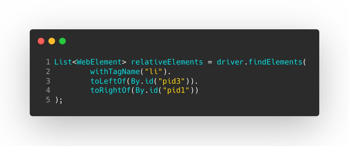 techgirl1908's tweet image. #Selenium4 FAQ: "Can we extract a list of elements with relative locators?"
Yes, to find a list of elements that match a relative locator, use findElements.
Learn more about relative locators in my latest blog post: info.applitools.com/ucSRT