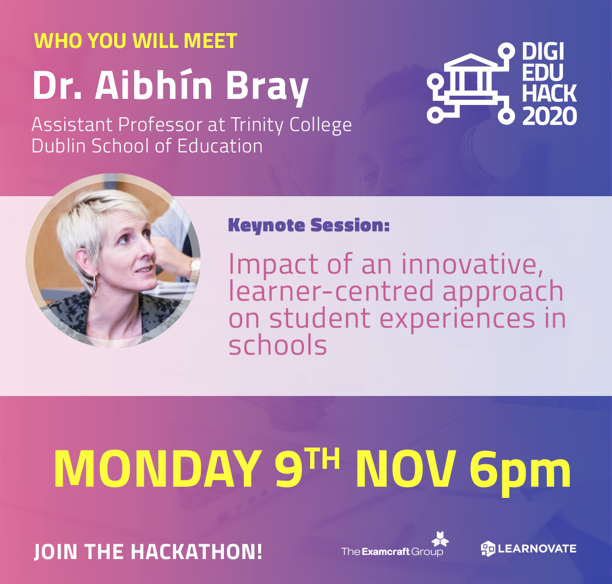 ExamcraftGroup's tweet photo. #HackathonWeek is here!3 evenings of pre-event talks on Mon, Tue & Wed.
Looking forward to hearing Dr. Aibhรญn Bray this evening. Tune in at 6pm ๐https://t.co/vBicKxPE04
@LearnovateC @DigiEduHack @EUDigitalEdu @AibhnBray @omurchud @conor_osullivan @adaptemy @Ecosia @Studyclix https://t.co/8DgWq0VZRw