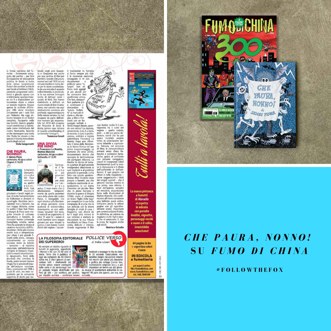 CliquotEdizioni's tweet photo. «Un bel recupero da parte dell’editore romano, già responsabile nel 2016 del recupero del “Pinocchio” di Dossi e Motta (primo caso italiano di riuscito crowdfunding di un fumetto “vintage”).»
Su @FumodiChina 300 la recensione di “Che paura, nonno!” 
#JamesFlora 🦊 #followthefox https://t.co/a7UYtavU9k