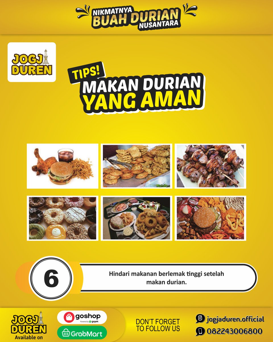 jogja_duren's tweet photo. TIPS MAKAN BUAH DURIAN YANG AMAN!!
Berikut TIPS makan buah durian yang aman untuk menghindari efek Mblenger atau kekenyangan setelah mengonsumsinya.π
YUK CEK LANGSUNG DI GAMBAR!! π
FOLLOW:
IG @jogjaduren.official
Twitter @jogja_duren
#infodurian #tipsdurian #jogjaduren https://t.co/18gDAMwX0H