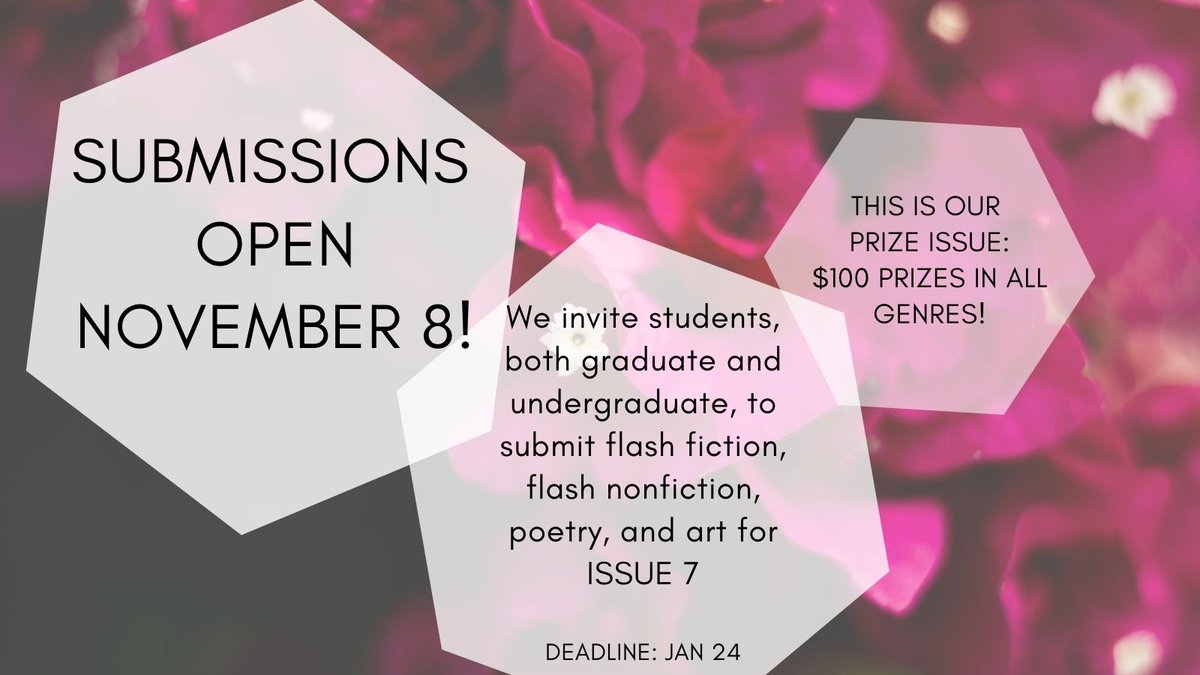We are opening submissions in one hour.