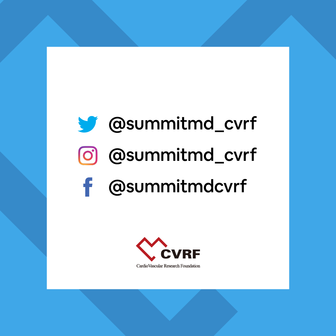 summitmd_cvrf's tweet photo. Hello and welcome to our Twitter account! We aim to update you on the latest news in the cardiology field and share information about upcoming events.
Stay tuned for more updates! #cvrf #summitmd #tctap #apvalves #complexpci #actprogram #cardiology #cardiologist #cardiologyfellow https://t.co/rAvHuhIwqn