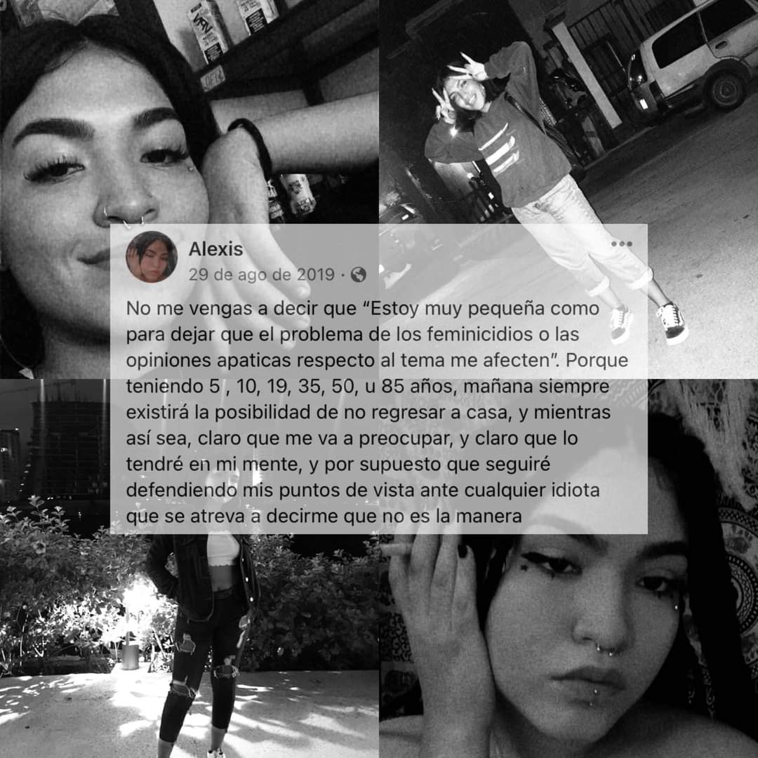 amerikeikei's tweet photo. En la tarde leí el post de tu novio, ví tus fotos y todo lo que escribías. Pensé un rato en tí y pedí que por favor regresaras. No fue así, y estoy segura que diste e hiciste todo por volver. Hoy no estamos todas.
#JusticiaParaAlexis
#QuintanaRooFeminicida https://t.co/DH4FsslPWc