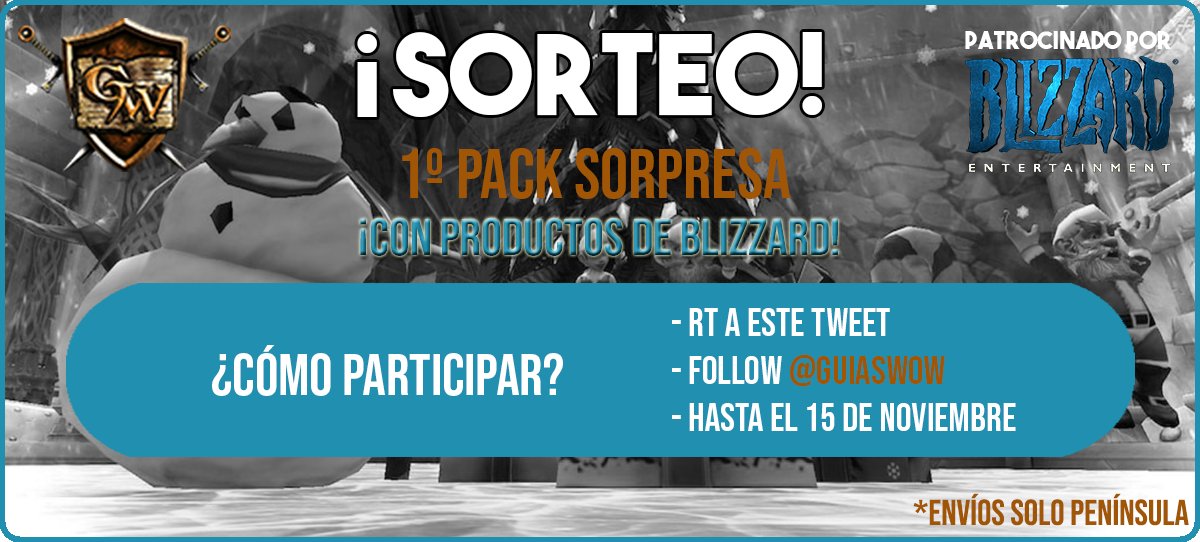 GuiaswoW's tweet photo. 🎁🎄1º PACK DE MEGASORTEO BLIZZARD🎁🎄

Consigue uno de los 4 packs de productos de Blizzard ¡Tiene cosas muy chulas e inéditas!

Sorteo patrocinado por @Warcraft_ES 

🔁 Rt este tuit.
✅ Seguirnos.

Fecha limite: 15 noviembre a las 12 de la mañana (hora española). https://t.co/Ysoyi07Uyz