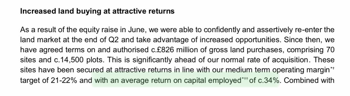 ecommerceshares's tweet photo. #TW expects 34% ROCE on its new landbank purchases. Beat that, huh? #CashReturns https://t.co/bHccjMcWnd