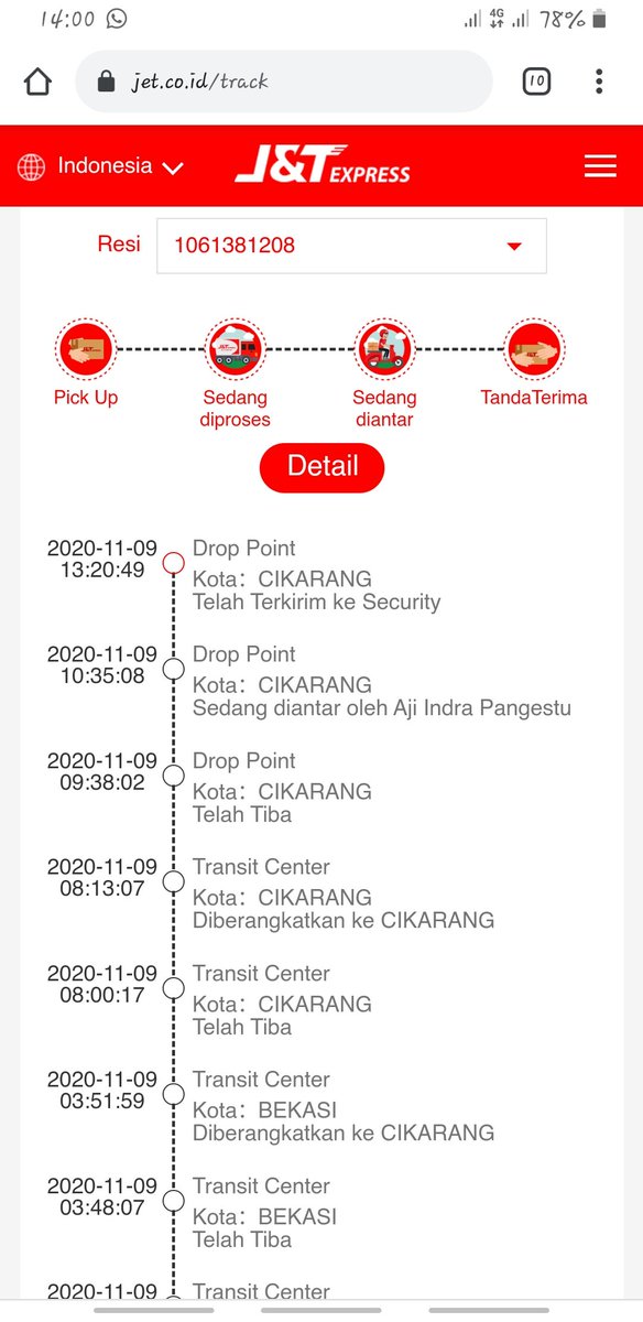 nedigunawan's tweet photo. @jntexpressid min tolong ditindak dong kurir nakal seperti ini, barang belum sampai tapi status sudah terkirim https://t.co/FnEZAGJFmM