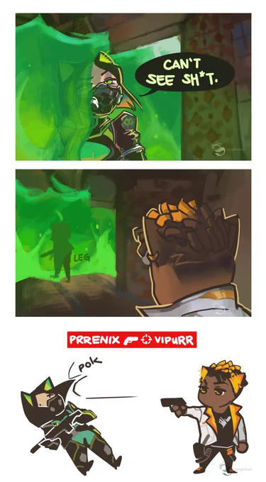 New Comic! ft. Vipurr and Phoenix 

based on that dumb play I did several weeks ago where I made my own smoke a disadvantage HAHAHA 