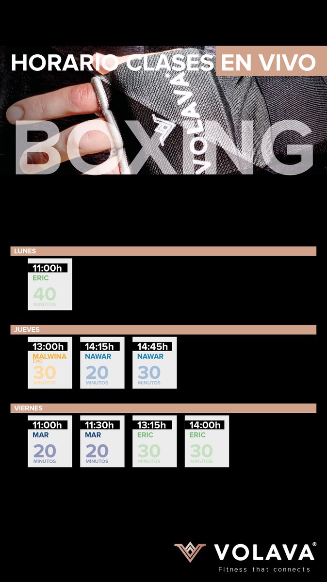 volavafitness's tweet photo. Lunes de retos, motivación y energía. ¡Vamos a por una semana de activación #Volava! Tú escoges tu deporte preferido, nosotros ponemos la motivación con clases en directo y a la carta para ti.  https://t.co/1hMcRCjfGc https://t.co/QaHzFBRfDT