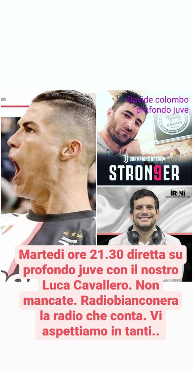 GruppoJuve's tweet photo. Nel gruppo profondo juve diretta tra me di profondo e luca Cavallero di radiobianconera.  #Juventus #Juve  #alessandrodelpiero #CristianoRonaldo https://t.co/cyJXY1ATSr