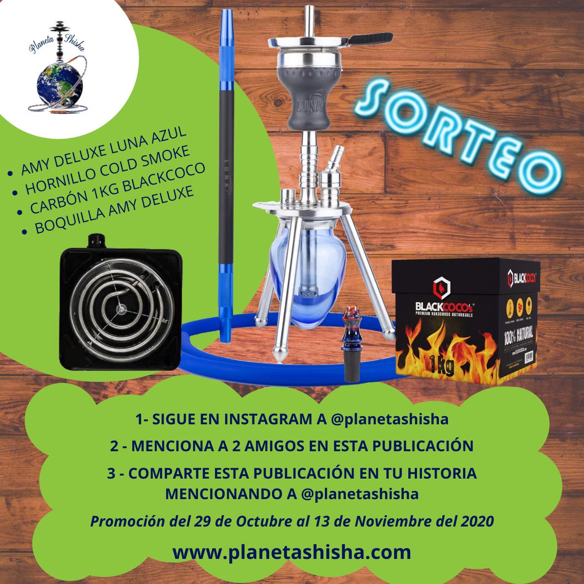 PlanetaShisha's tweet photo. Todavía estás a tiempo de participar en nuestro sorteo de instagram!! Gana un completo pack todo en uno!! https://t.co/PhhUXfrDTT