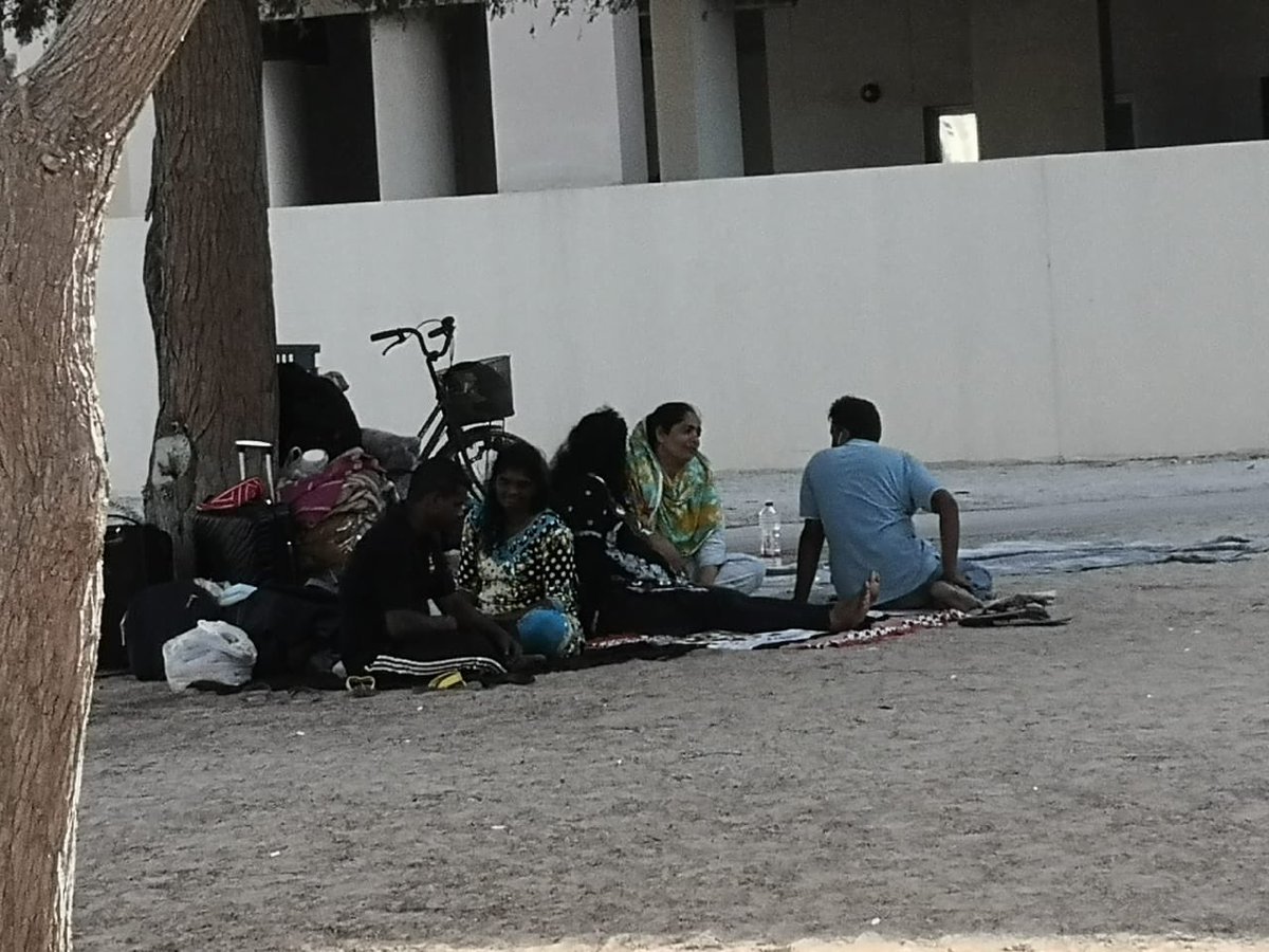 There are currently 200 homeless Sri Lankans awaiting repatriation - 50 sleeping in a park in Satwa and 150 in temporary campsMany have been stranded since repatriation flights to Colombo were cancelled last month