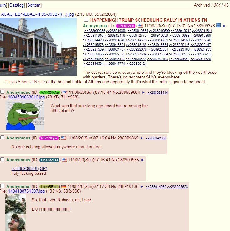 SECRET SERVICE IS PREPPING THE COURTHOUSE IN THE SMALL TOWN OF ATHENS TENNESSEE FOR SOMETHINGATHENS TN IS THE SITE OF THE HISTORIC BATTLE OF ATHENS WHERE PATRIOTS OVERTHREW A *RIGGED* ELECTIONPATRIOTS IN CONTROL