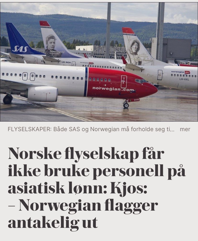 henriksen3000's tweet photo. Kaste milliarder til Norwegian som truet med å flagge ut, ville ha asiatisk lønn for ansatte og ikke ha norske ansatte - men NÅ vil de ha penger fra vår felleskasse? https://t.co/65iEoXEoek
