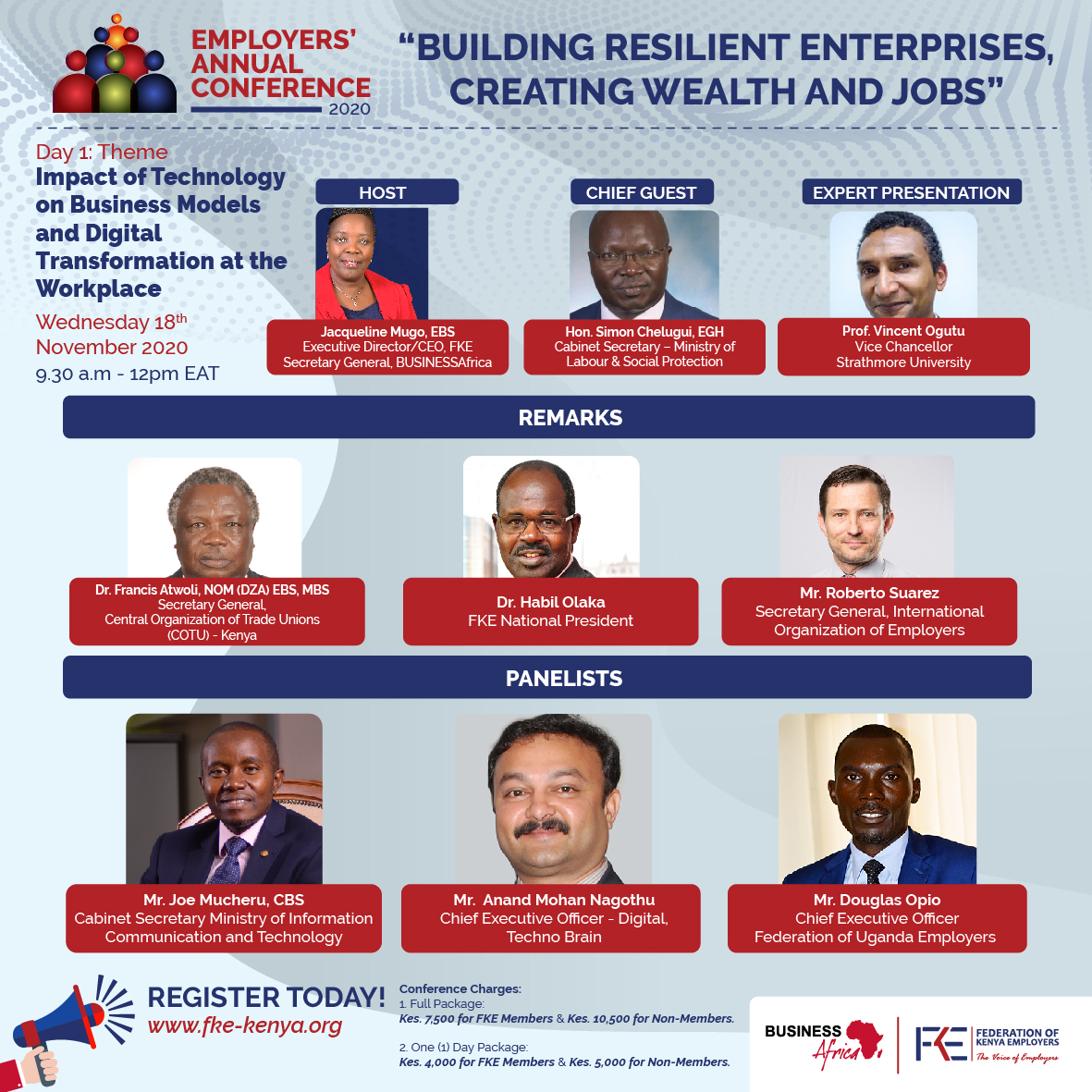 FKEKenya's tweet photo. As technology develops, businesses become more efficient. Question is, How can Businesses tap into Emerging Technologies for maximum profits?  Register today for #EmployersConference2020 and be part of this conversation. Visit: https://t.co/Ml7feZZ4MR #TinaAndDunco https://t.co/VesCwvBn2w